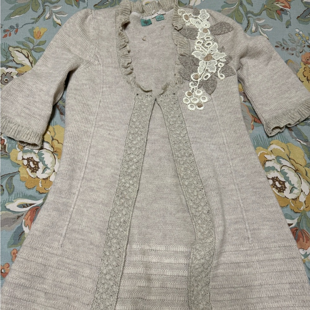 Vintage Anthropologie Wool Cardigan
